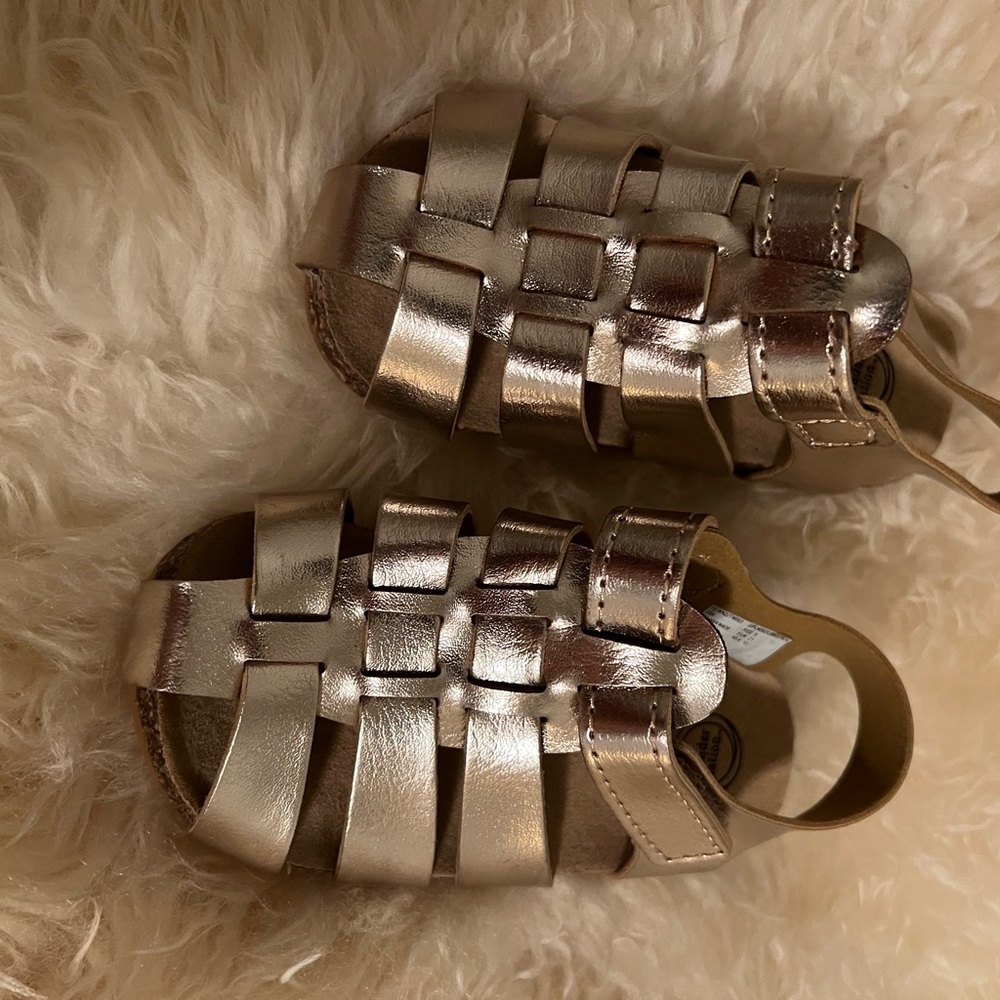 Wonder Nation Metallic Kids Sandals